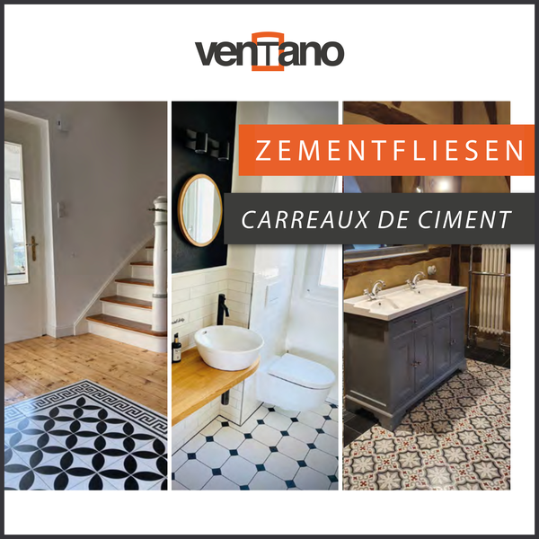 Ventano Zement Fliesen Katalog Broschüre Flyer