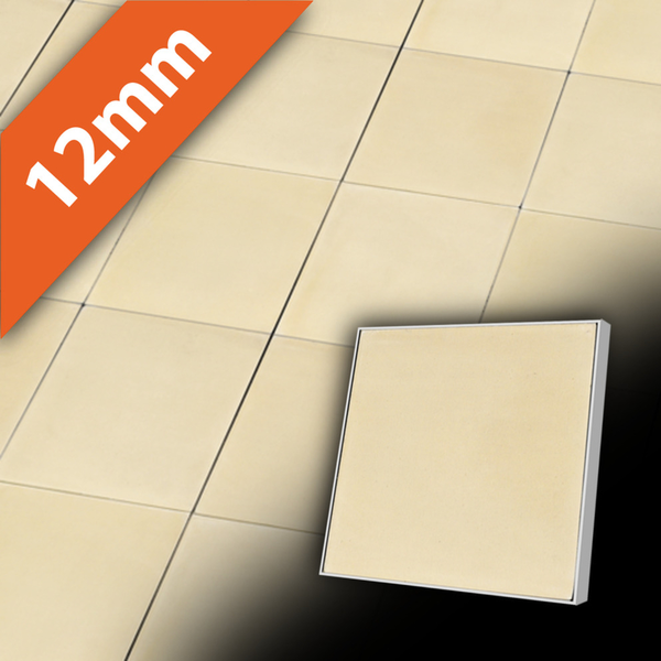 Zementfliese, beige im Format 17 x 17 cm