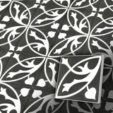 Zementfliesen antik, historischer Baustoff | Retro-Fliesen | Jugendstil | Muster A0020b | Ventano
