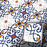 Orientalische Zementfliese mit floralem Muster in 20x20 cm - geeigent für Küchenzimmer