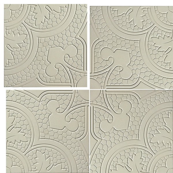 Zementfliese Relieffliese grau Q16-20X20-R7F1-2007