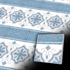 Zementfliesen antik, historischer Baustoff | Retro-Fliesen | Historisch | Muster V20TB-040-A  | Ventano