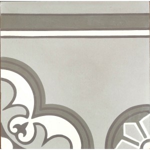 Zementfliesen antik, historischer Baustoff | Retro-Fliesen | Jugendstil | Muster A0007b | Ventano