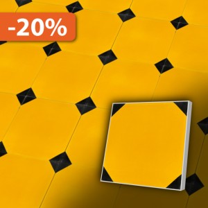 Zementfliesen antik, historischer Baustoff | Retro-Fliesen | Antik | Design Q16-20X20-F2C-0157 | Ventano