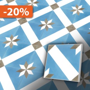 Zementfliesen antik, historischer Baustoff | Design-Fliesen | Dekor | Design S010-3-a | Ventano