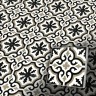 Zementfliese 20x20 cm in Schwarz-Weiß im Stil der Gründerzeit - geeigent für Küchenzimmer