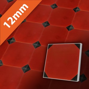 Retro Zementfliese im Format 20x20 cm mit Oktagonmuster - geeigent für Badezimmer