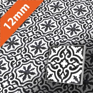 Handgefertigte Zementfliese im klassischem Stil in 20x20 cm - geeigent für Küchenzimmer