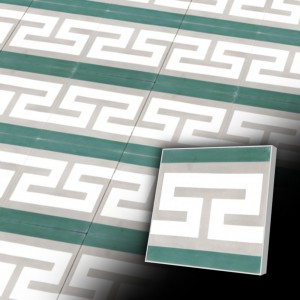 Zementfliesen antik, historischer Baustoff | Design-Fliesen | Dekor | Muster V20B-017-B | Ventano