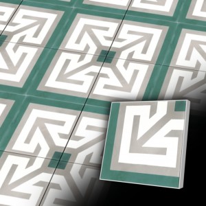 Zementfliesen antik, historischer Baustoff | Design-Fliesen | Dekor | Muster V20C-017-B | Ventano