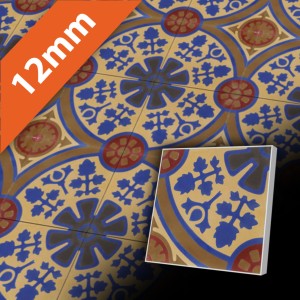 Zementfliesen antik, historischer Baustoff | Retro-Fliesen |Muster V17-652-A | Ventano