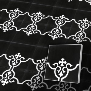 Zementfliesen antik, historischer Baustoff | Retro-Fliesen | Historisch | Muster  V20B-068-A  | Ventano