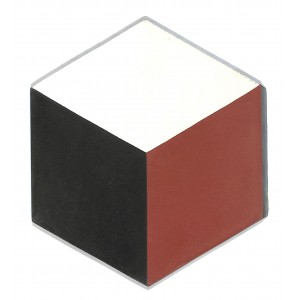 Sechseck Fliese 15x15 cm in Rot - antiker Baustoff