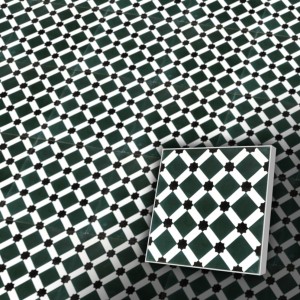 Zementfliesen antik, historischer Baustoff | Retro-Fliesen | Diagonal | Muster V20-055-A | Ventano