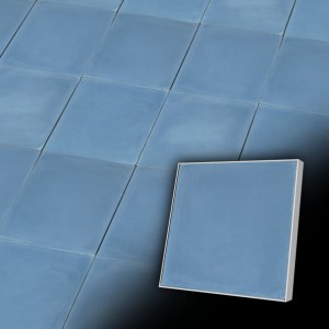 Zementfliese Pastellblau 15x15 cm Pastellblau - antiker Baustoff