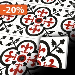 Zementfliesen | Retro-Fliesen | Design Q16-20X20-F3A-0309 | Ventano Zementfliesen antik, historischer Baustoff | Retro-Fliesen | Design Q16-20X20-F3A-0309 | Ventano