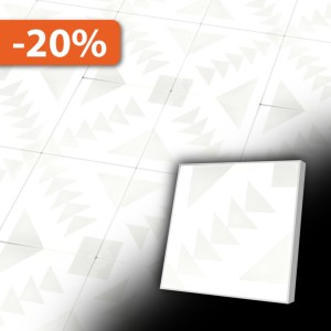 Retro Zementfliese 20x20 cm in Grau im antiken Stil - Wandfliese