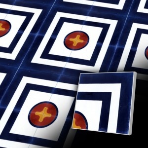 Zementfliesen antik, historischer Baustoff | Retro-Fliesen | Historisch | MusterV20C-033-B | Ventano