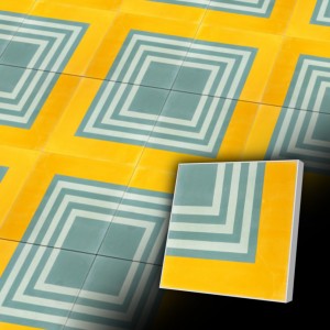 Zementfliesen antik, historischer Baustoff | Muster V20C-058-B | Ventano