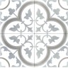 Lilien-Muster weiß grau hell-grau, 20x20 cm