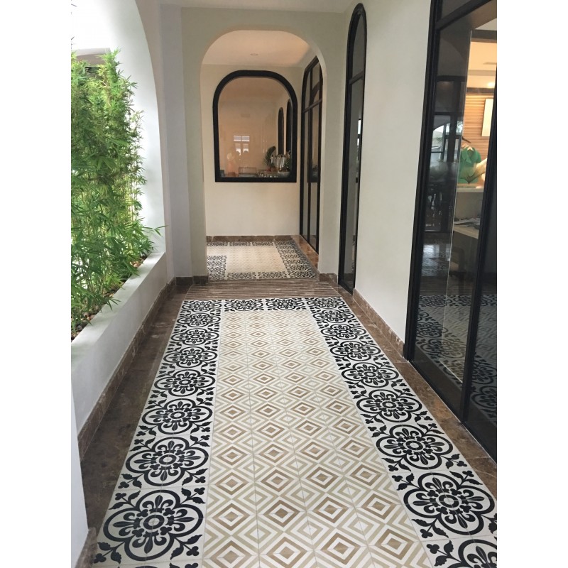 Zementfliesen Mediterrane Fliesen Vintage Portugiesisch Spanisch Muster V20 025 C Ventano